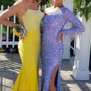 Rachel Allan lilac prom dress